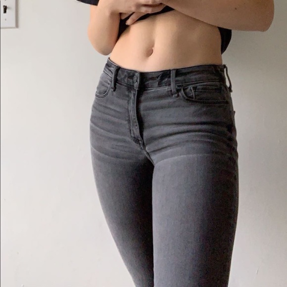 Full length gray stretch low rise jeans - Picture 4 of 4